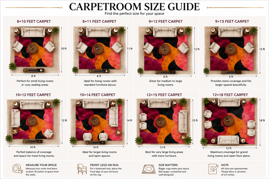 Large Carpets Bring Balance, Comfort & Style