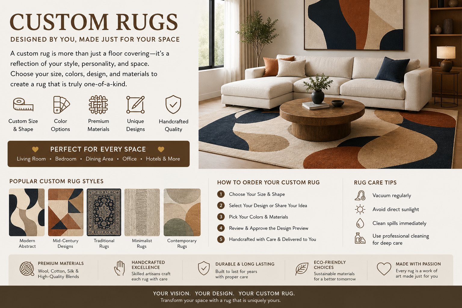 Custom Rugs: Transform Your Space with Personalized Carpets