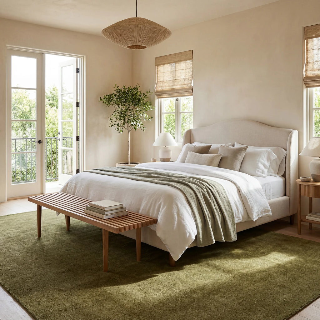 Green Shadow Grove Wool Carpet