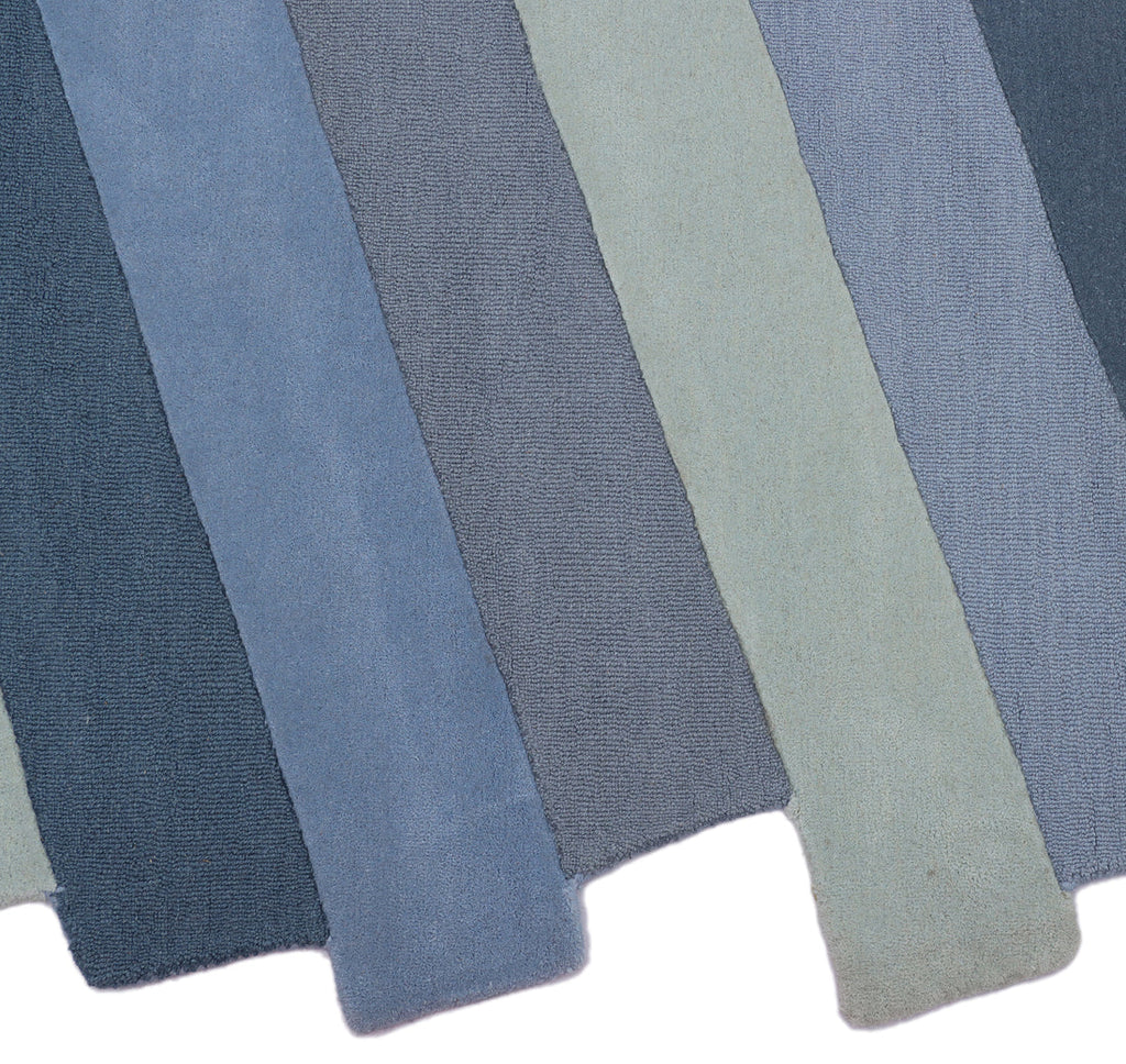 Hand-Tufted Wool Rug with Diagonal Stripe Design