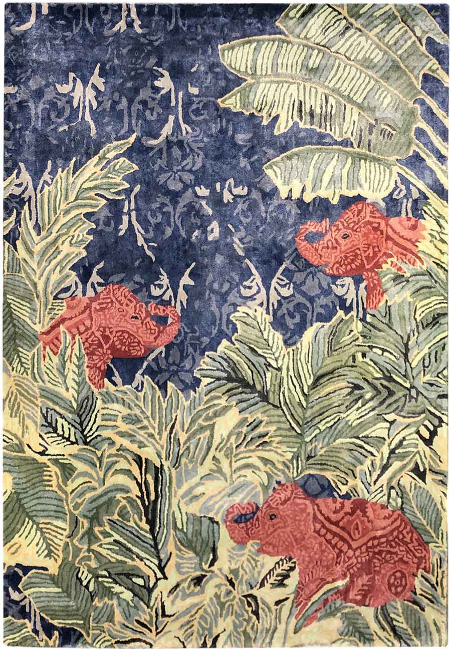 Emerald Canopy Silk Rug