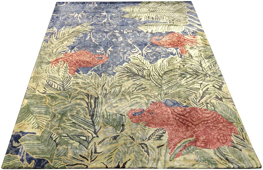 Emerald Canopy Silk Rug