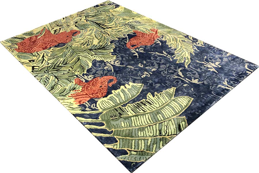 Emerald Canopy Silk Rug
