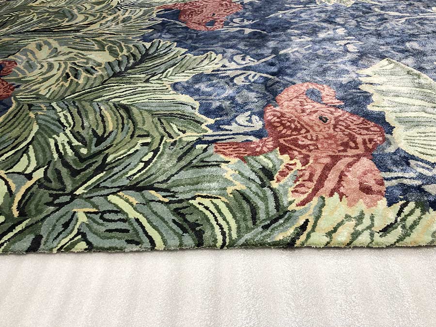 Emerald Canopy Silk Rug