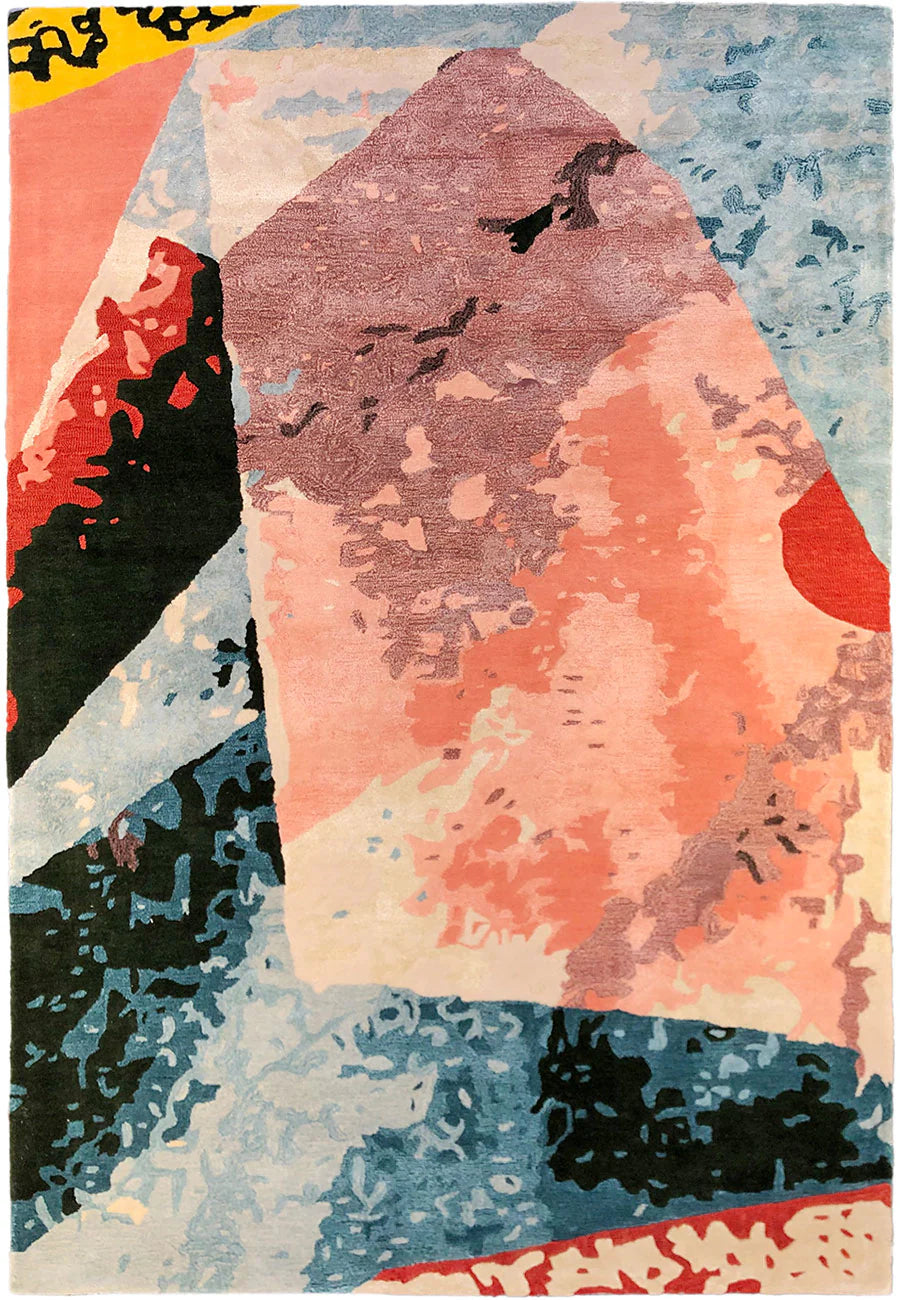 Chromatic Echo Abstract Wool Rug