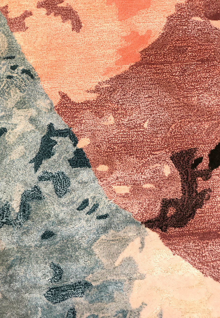 Chromatic Echo Abstract Wool Rug