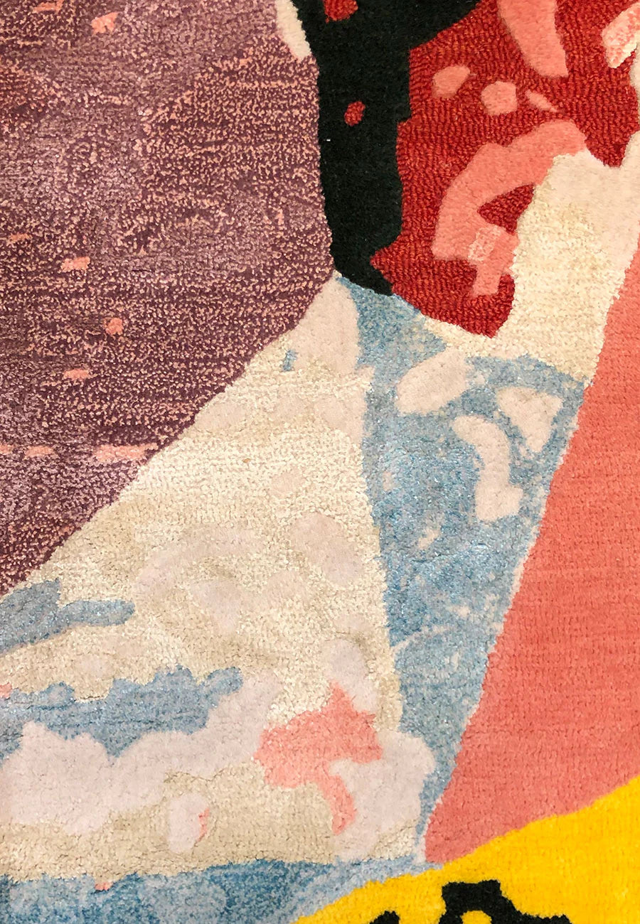 Chromatic Echo Abstract Wool Rug