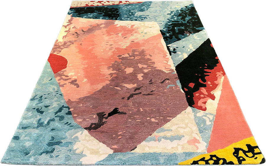 Chromatic Echo Abstract Wool Rug