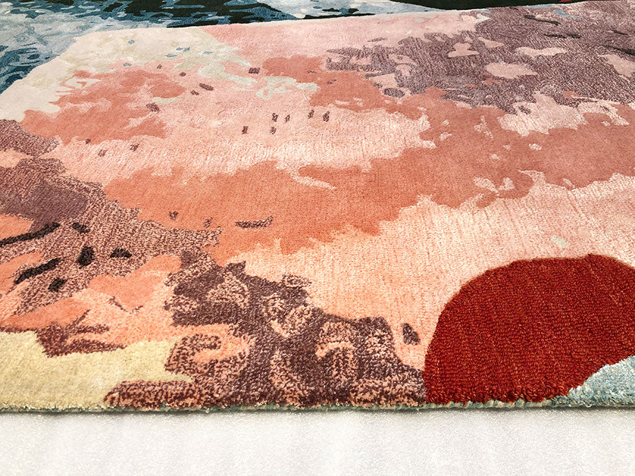 Chromatic Echo Abstract Wool Rug