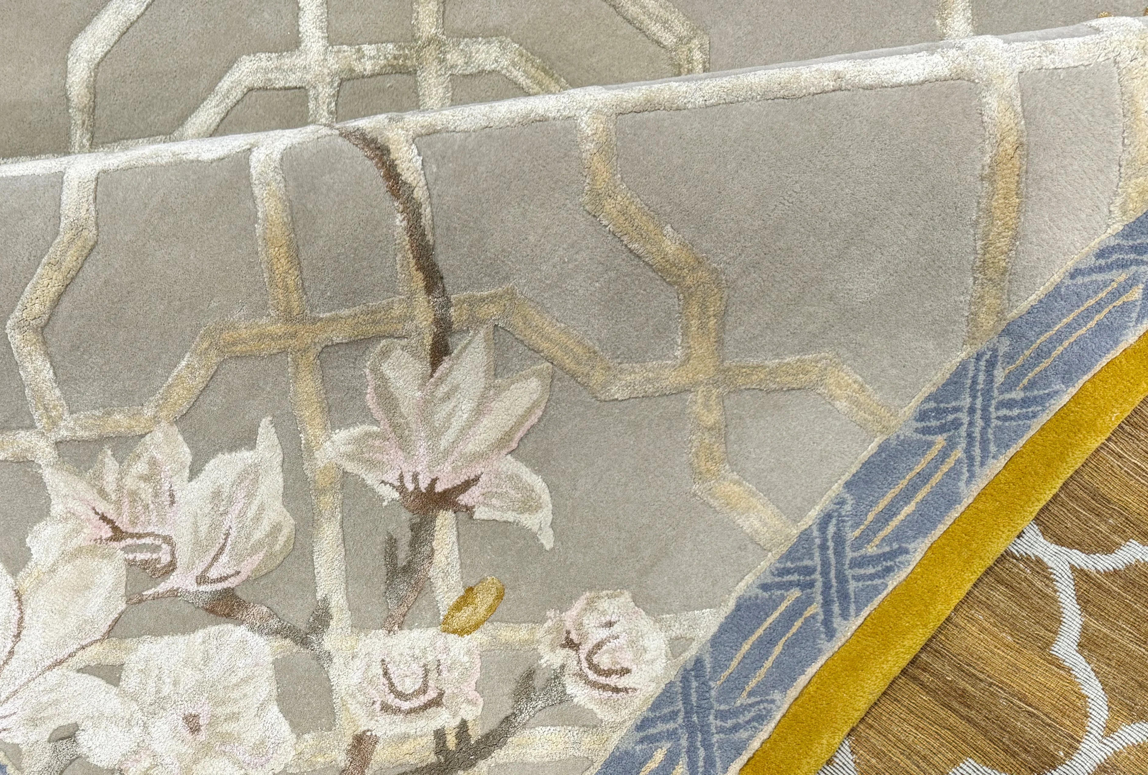 Enchanted Blossom Silk Rug