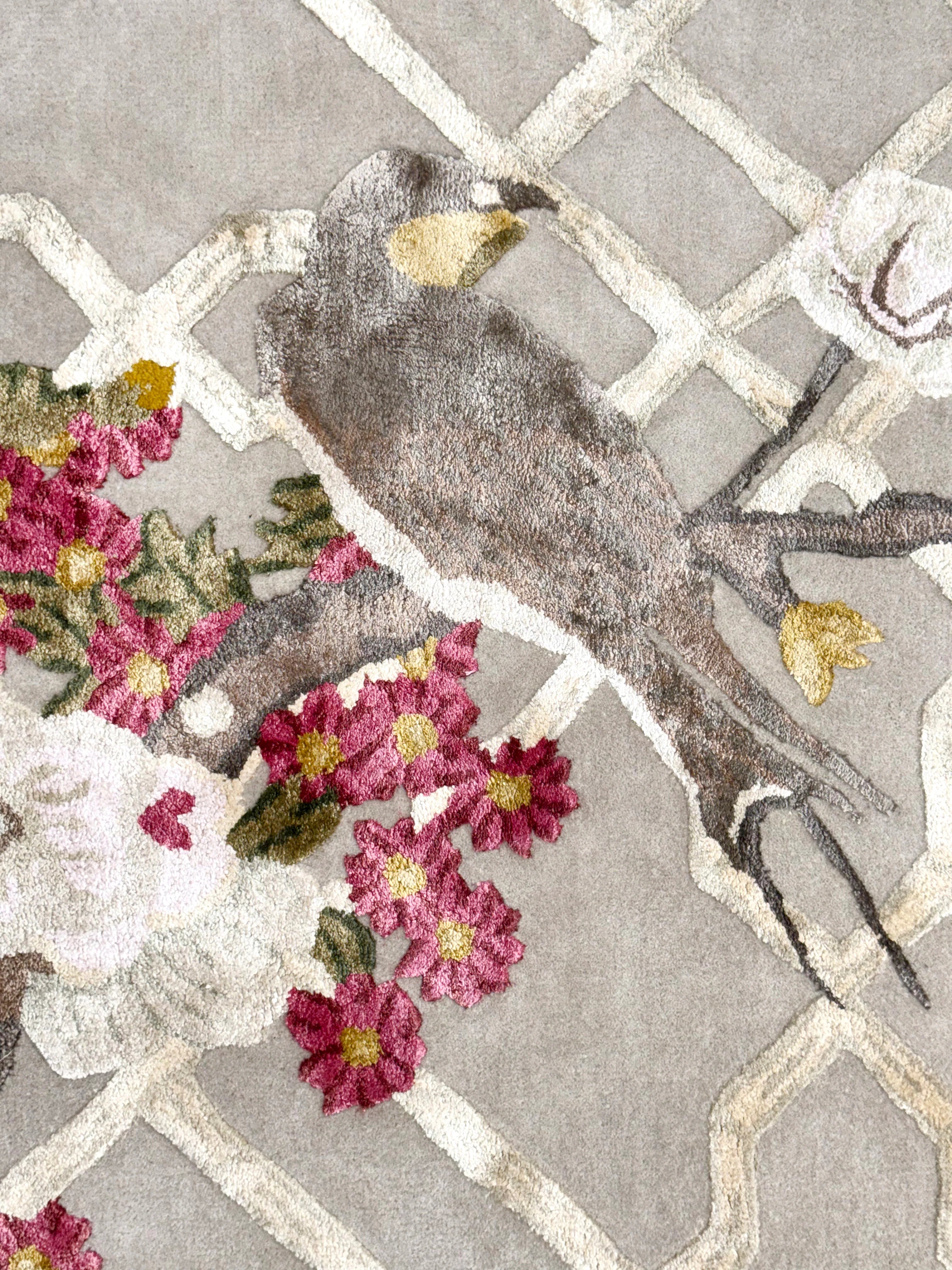 Enchanted Blossom Silk Rug