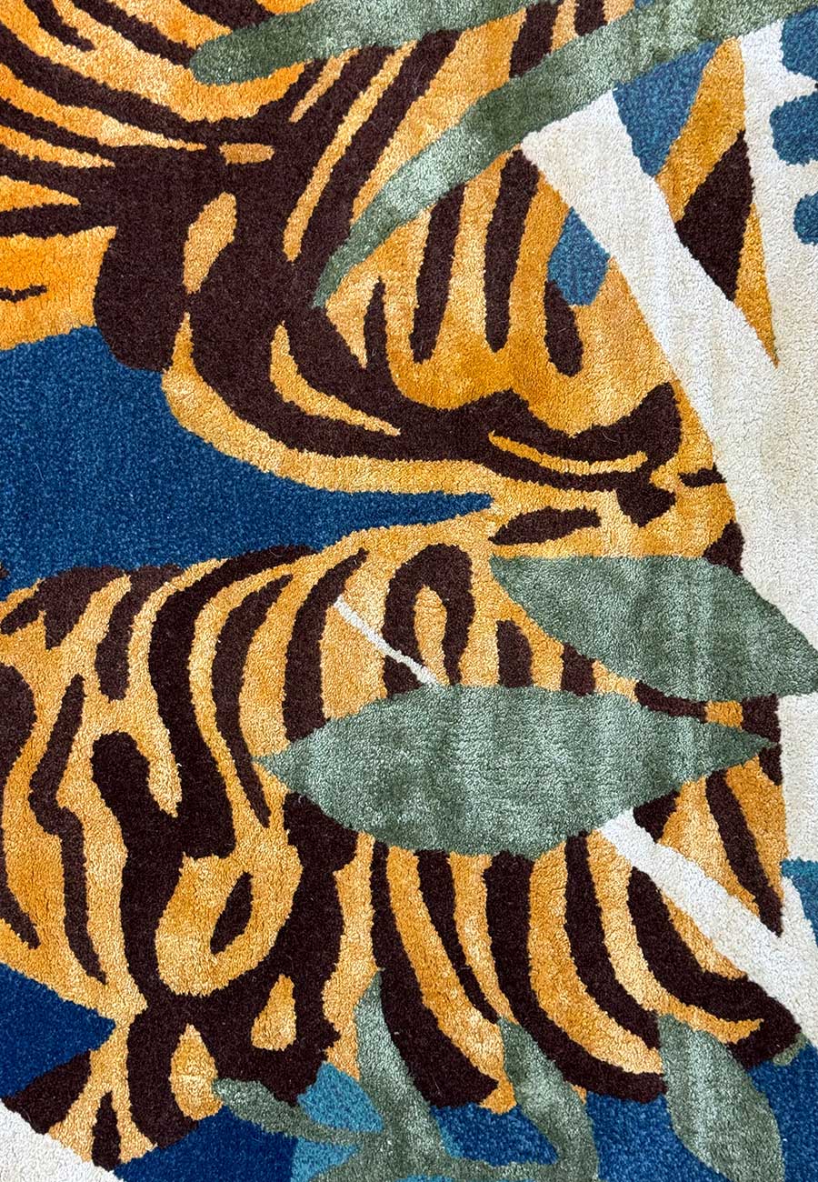 Moonlit Jungle Tiger Wool Area Rug