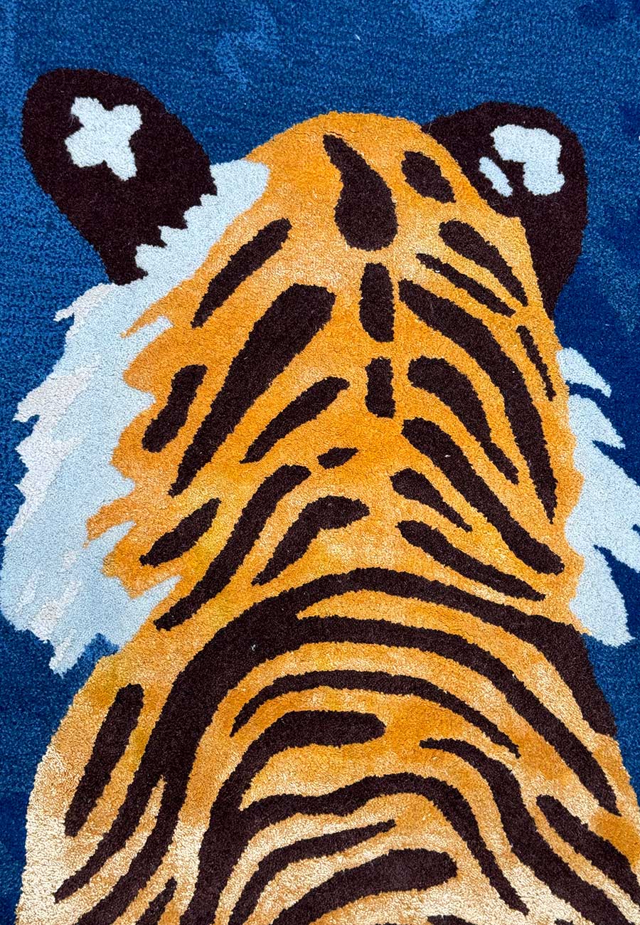 Moonlit Jungle Tiger Wool Area Rug