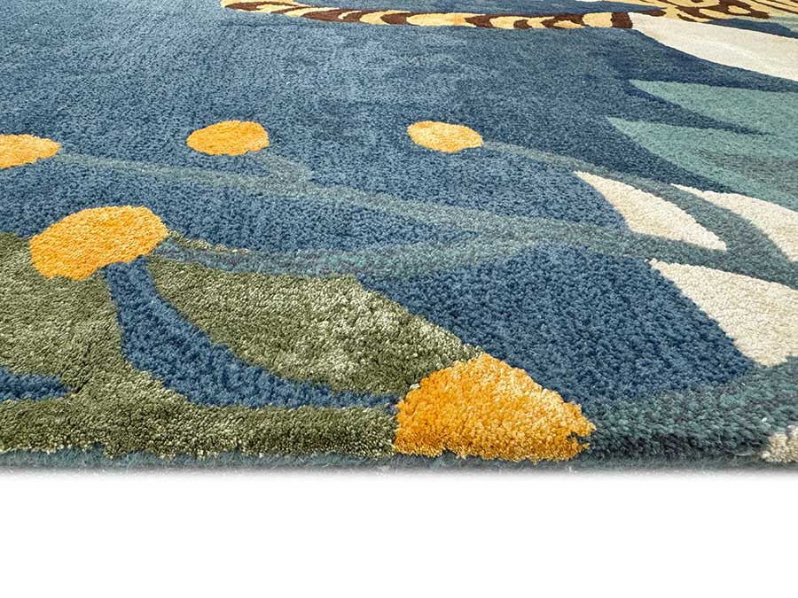 Moonlit Jungle Tiger Wool Area Rug