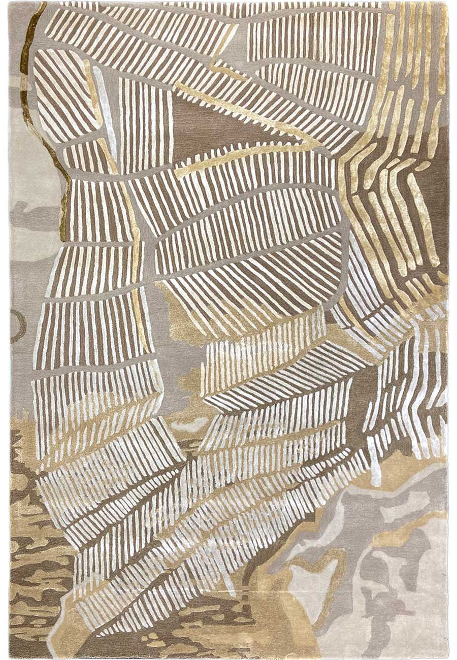 Golden Palm Silk Rug
