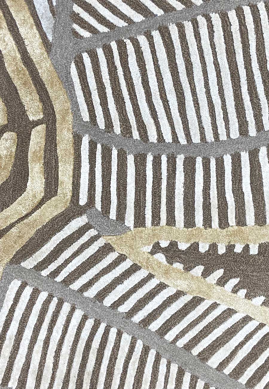 Golden Palm Silk Rug