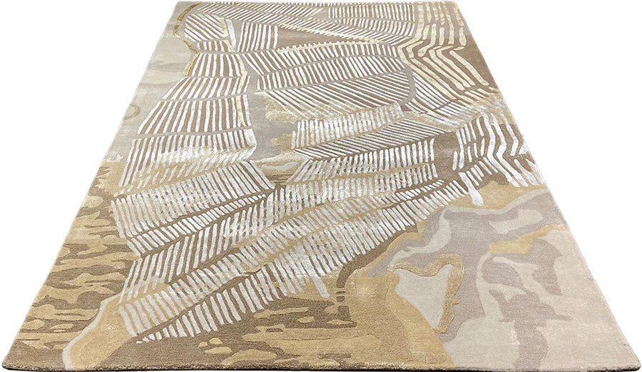 Golden Palm Silk Rug