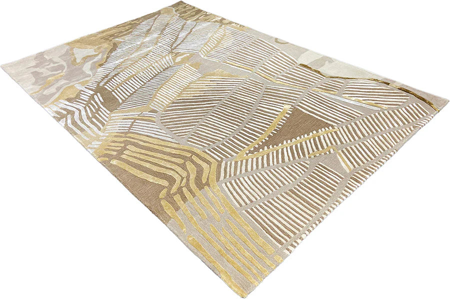 Golden Palm Silk Rug