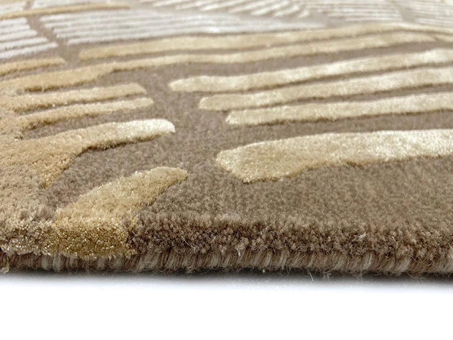 Golden Palm Silk Rug