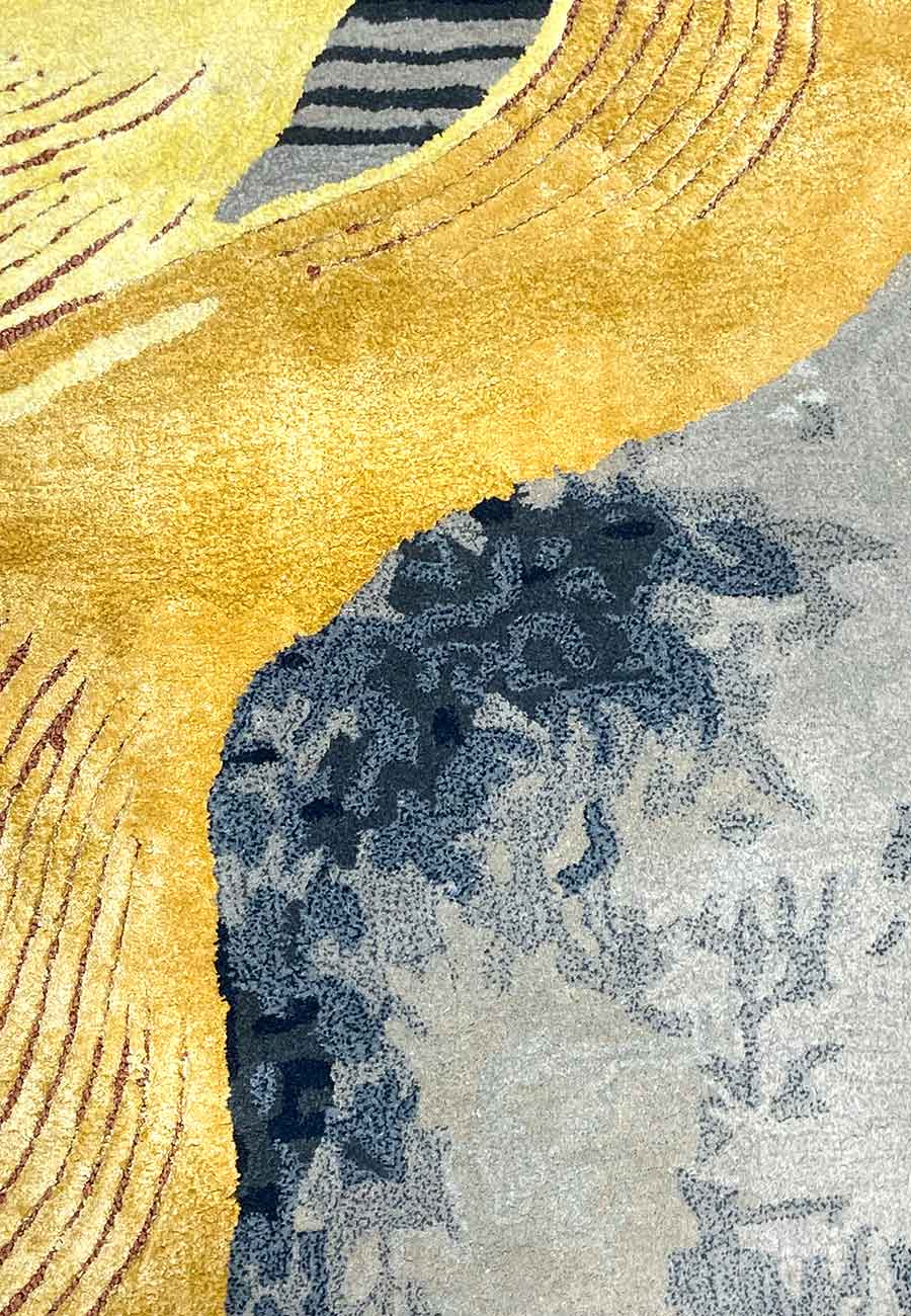 Gilded Current Silk Rug