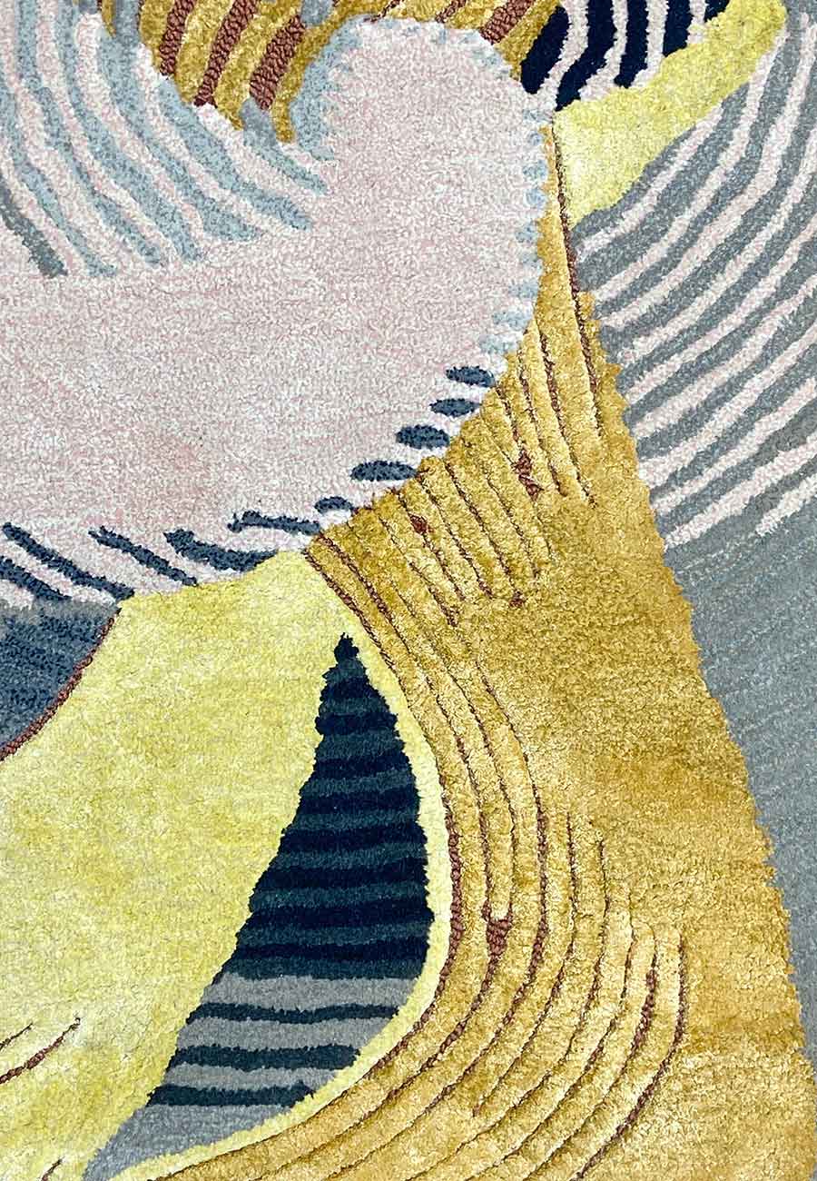 Gilded Current Silk Rug