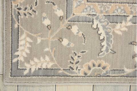 Elegant Silver Hand Tufted Wool Rug