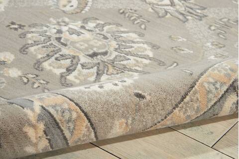 Elegant Silver Hand Tufted Wool Rug