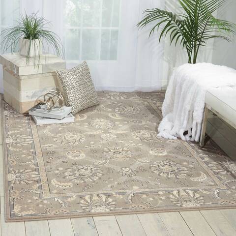 Elegant Silver Hand Tufted Wool Rug