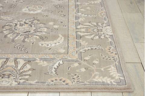 Elegant Silver Hand Tufted Wool Rug