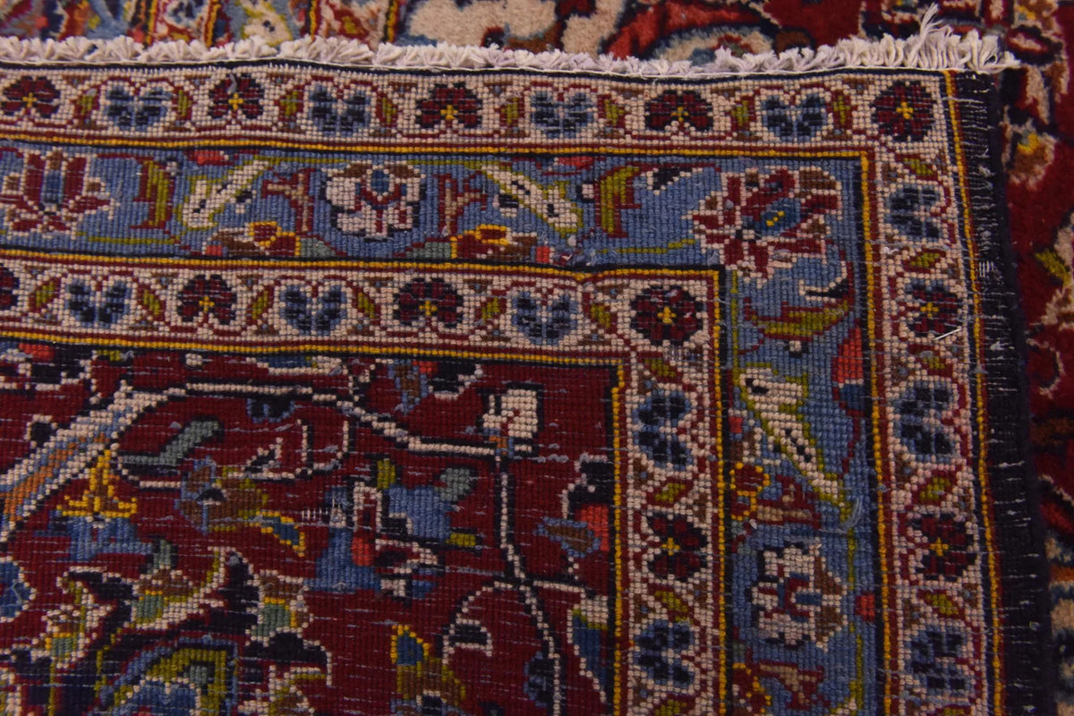 Hand-Knotted Regal Sapphire Field Royal Medallion Luxury Wool Rug