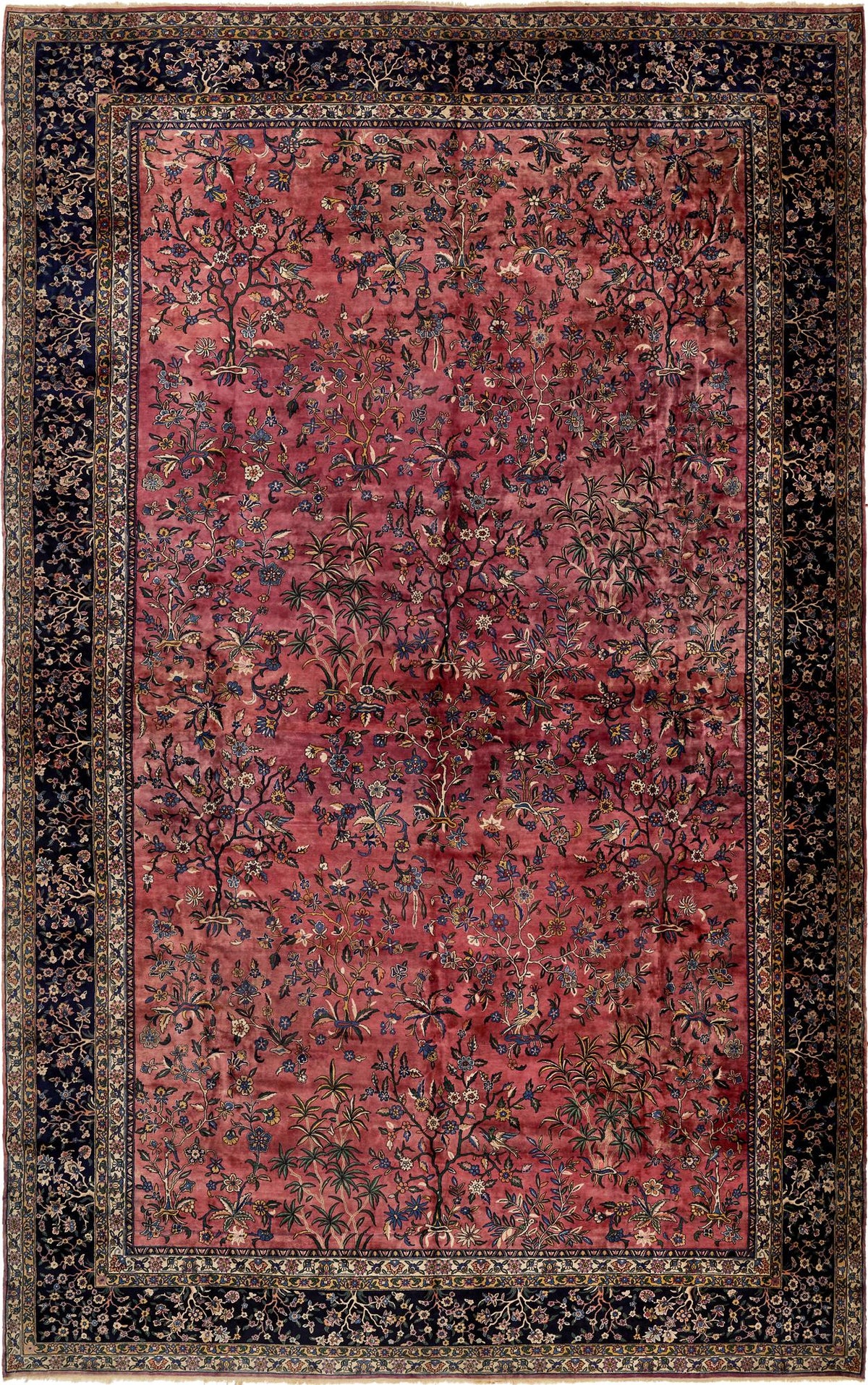 Hand-Knotted Royal Paradise Garden Wool Rug
