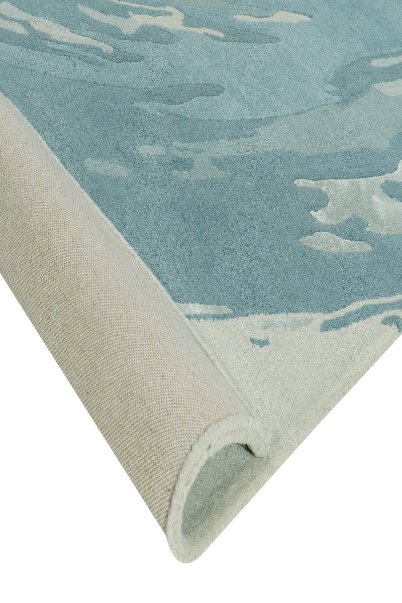 Ocean Swirl Contemporary Area Rug