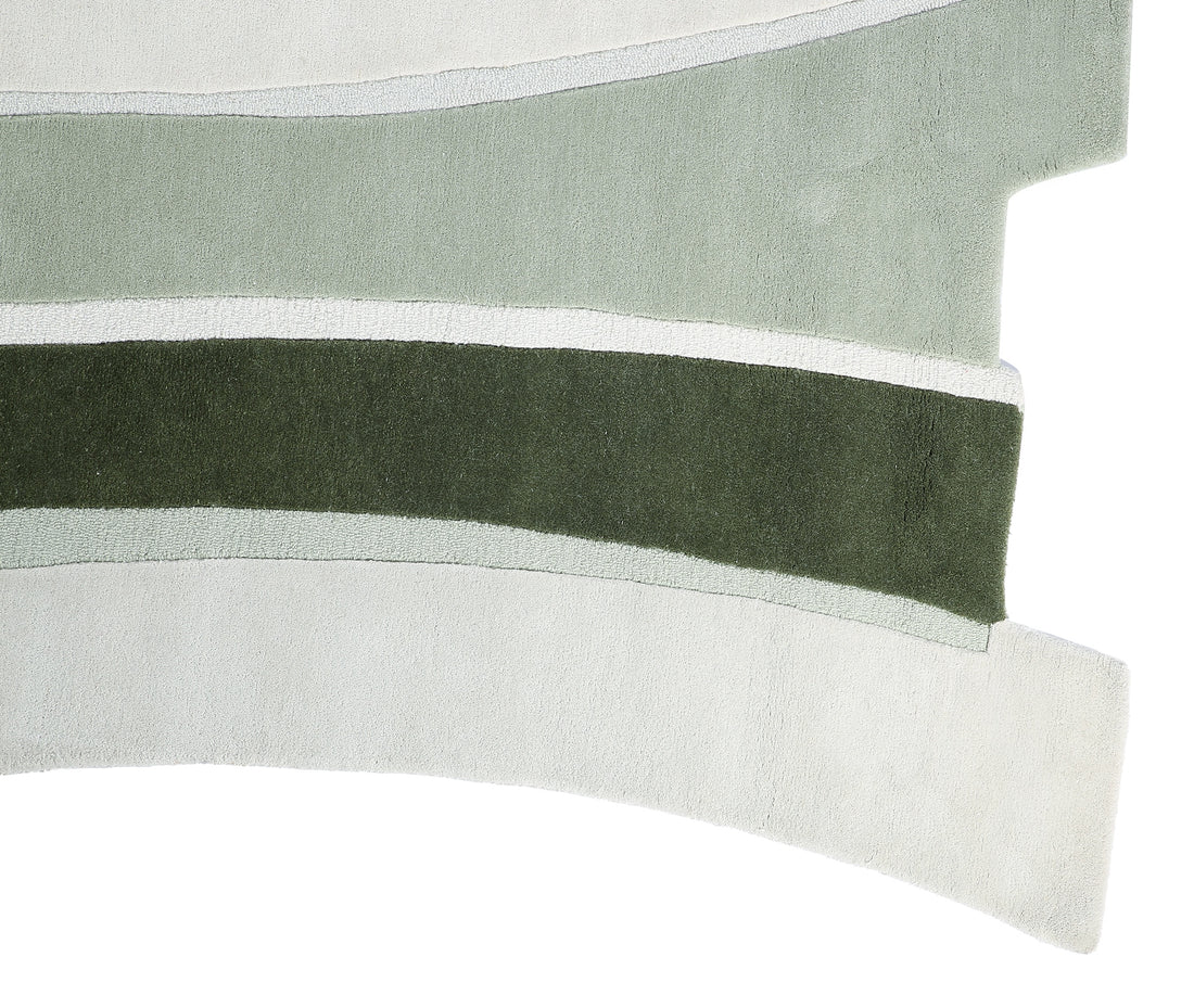 Modern Abstract Striped Wool Rug