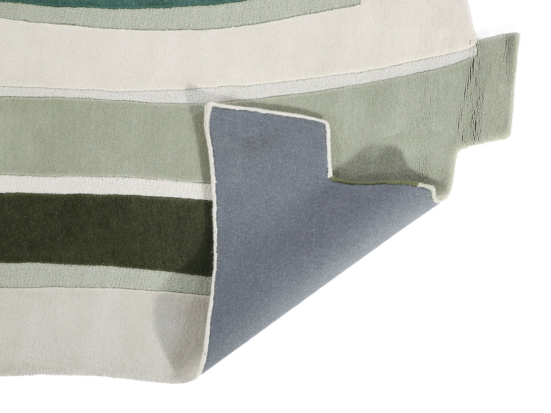 Modern Abstract Striped Wool Rug