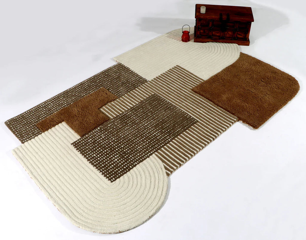 Modular Terra New Zealand Wool Irregular Shape Rug
