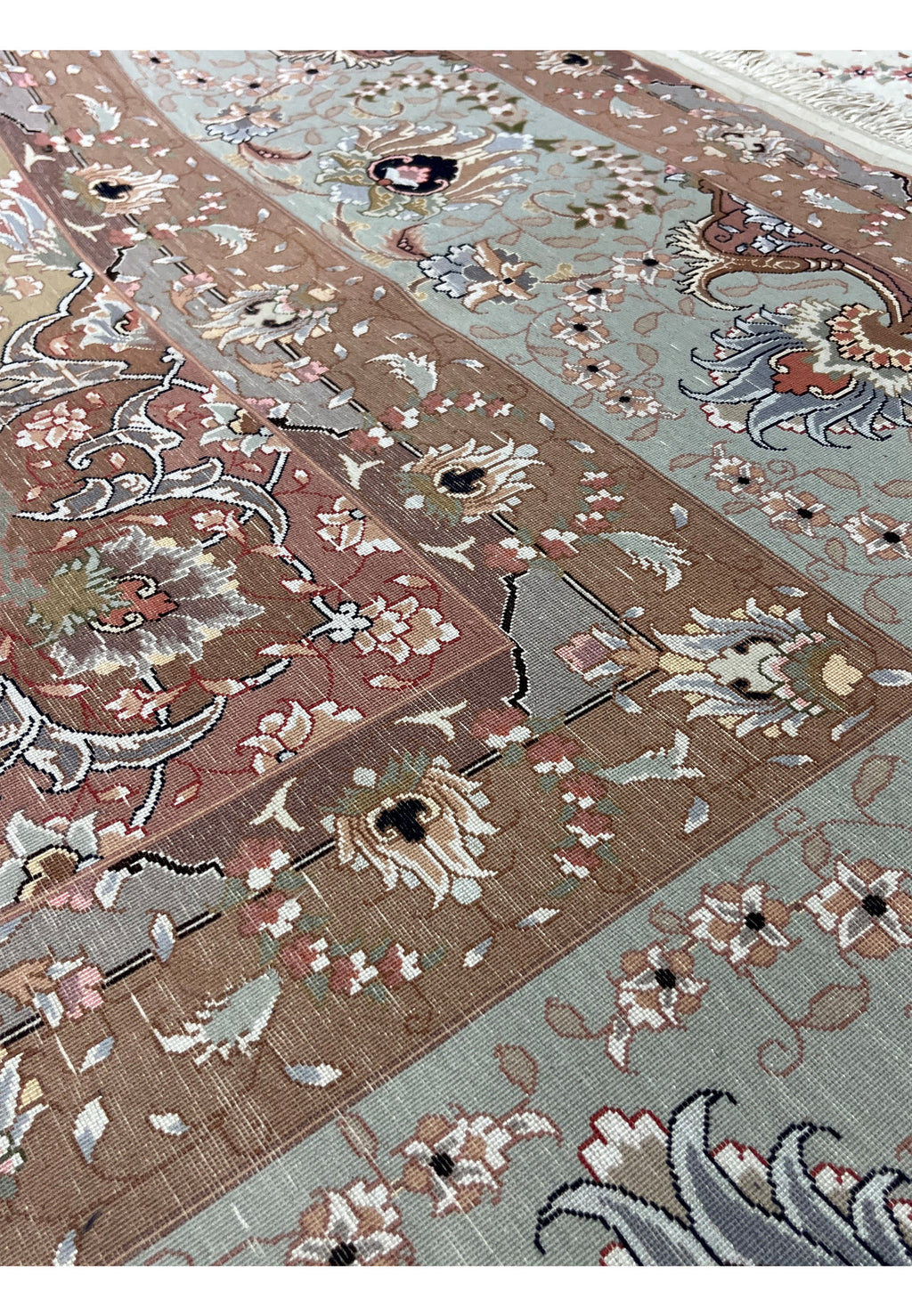 Hand-Knotted Royal Tabriz Medallion Wool Masterpiece Rug