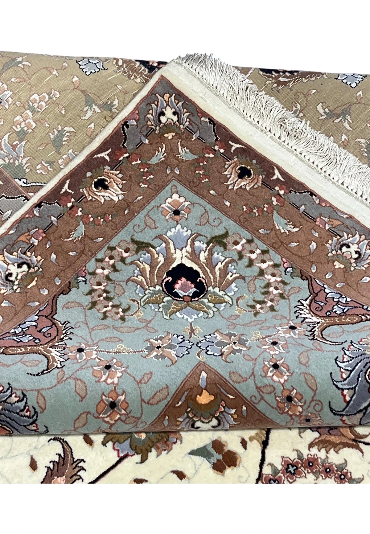 Hand-Knotted Royal Tabriz Medallion Wool Masterpiece Rug