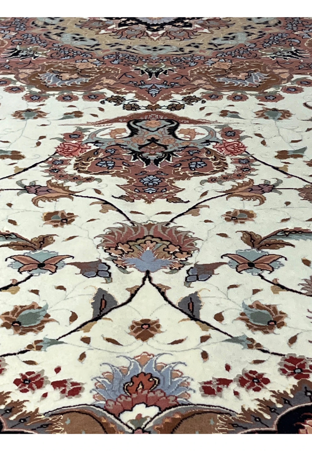 Hand-Knotted Royal Tabriz Medallion Wool Masterpiece Rug