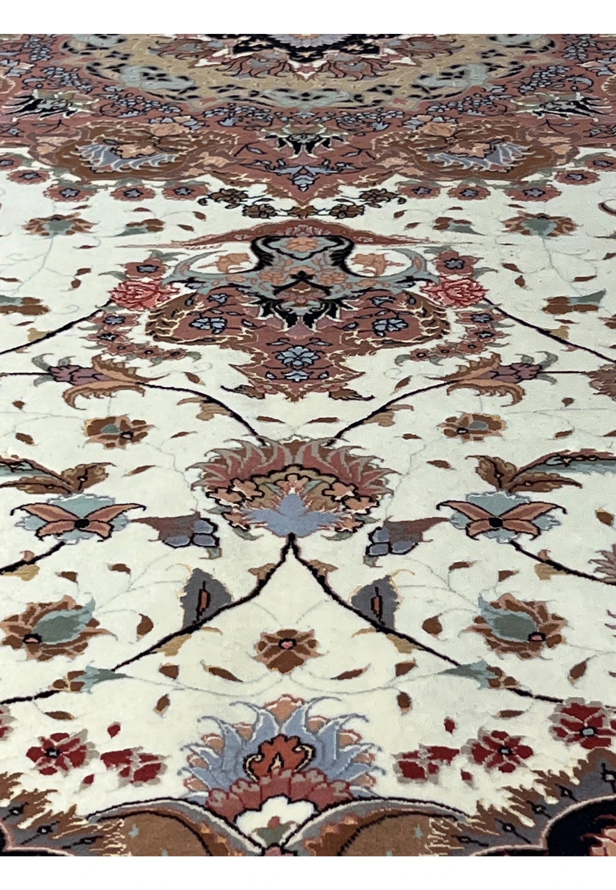 Hand-Knotted Royal Tabriz Medallion Wool Masterpiece Rug