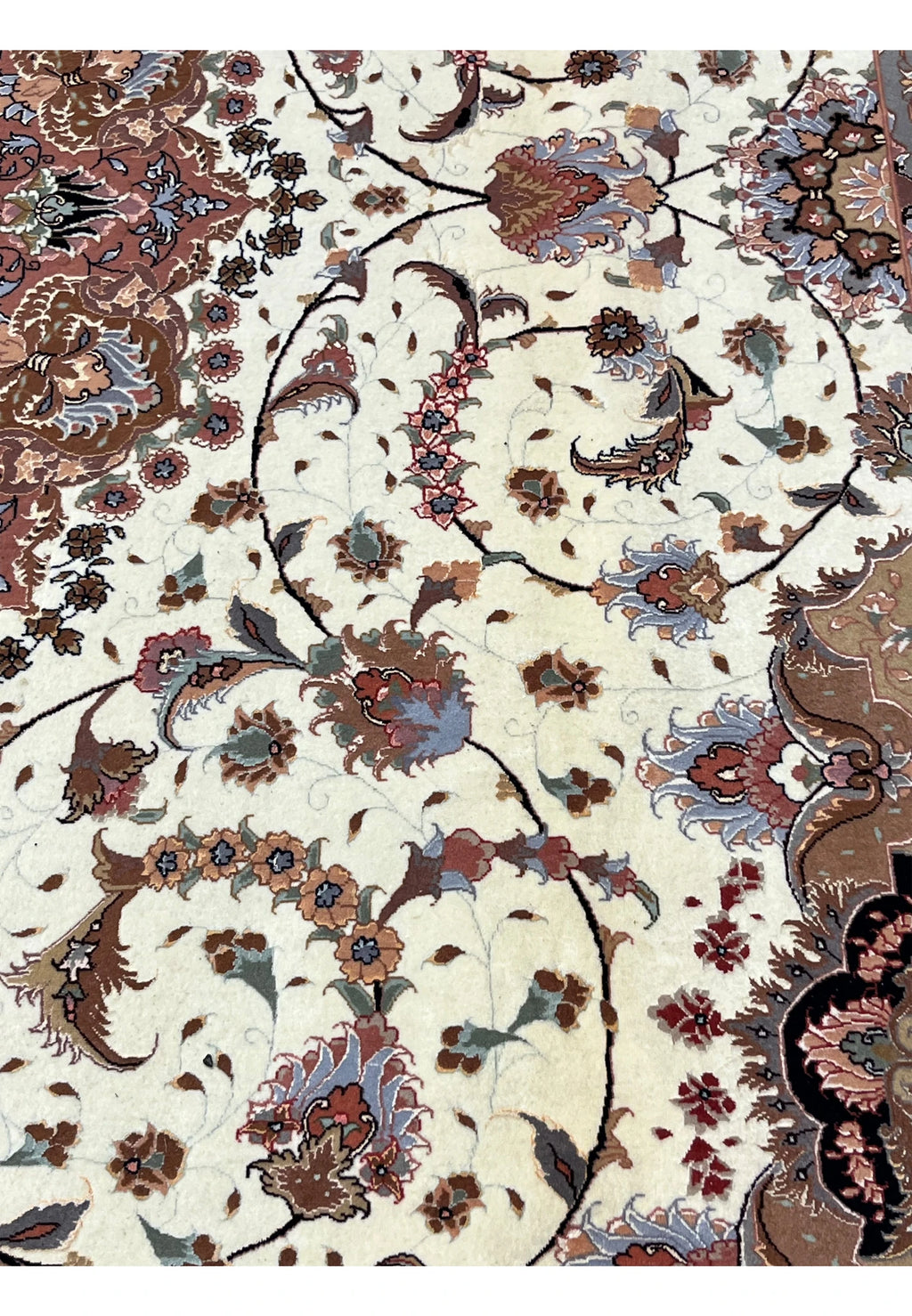 Hand-Knotted Royal Tabriz Medallion Wool Masterpiece Rug
