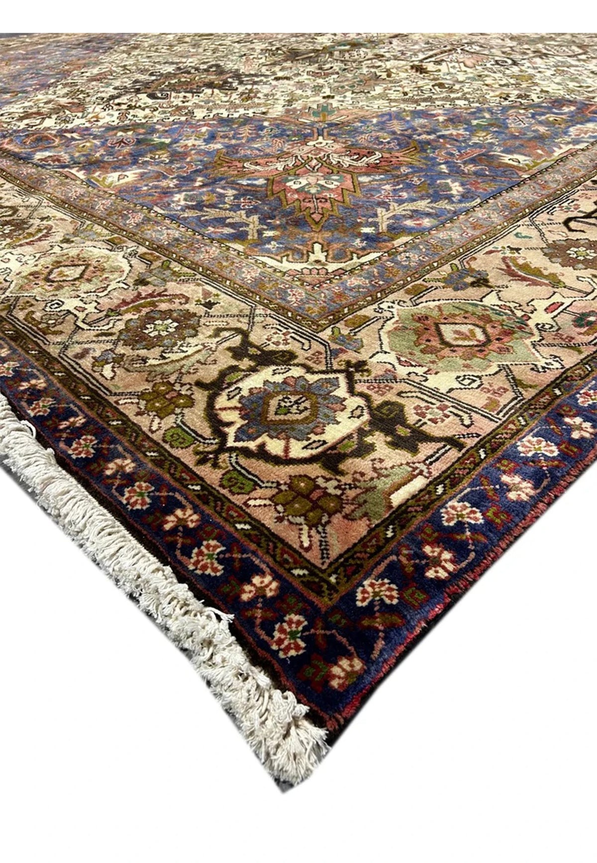 The Heriz Sovereign Hand-Knotted Geometric Diamond Medallion Rug