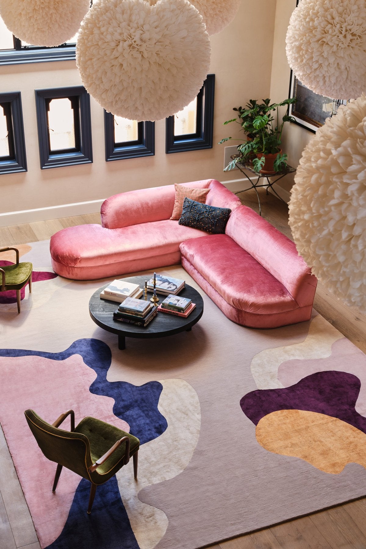 Velvet Mirage Silk Viscose Abstract Area Rug