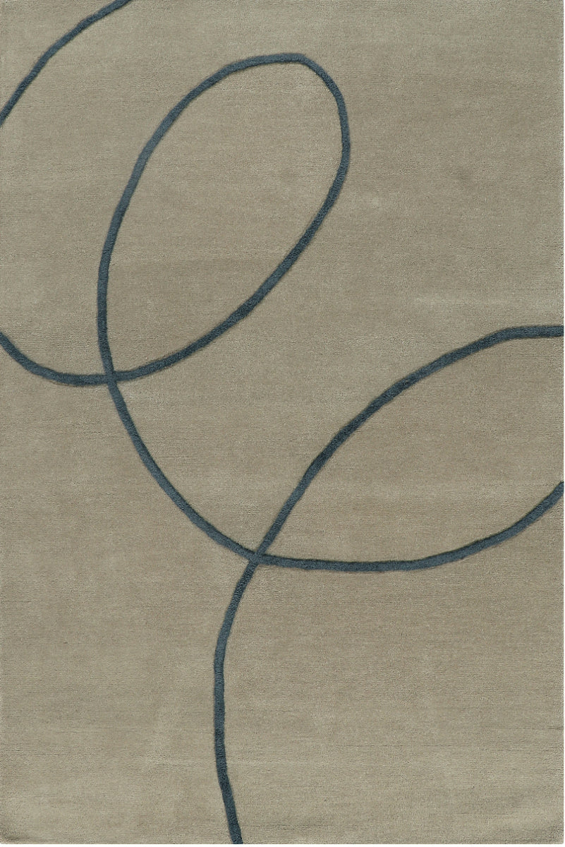 Slate Loop Abstract Wool Area Rug