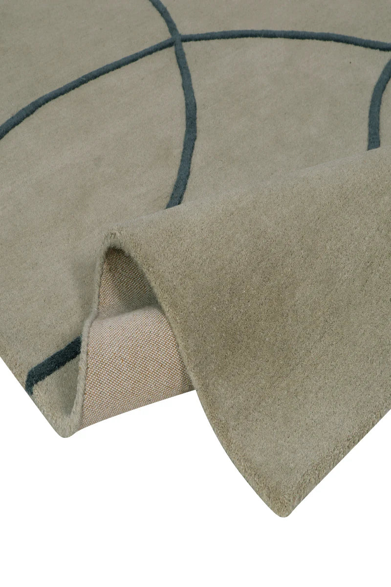 Slate Loop Abstract Wool Area Rug