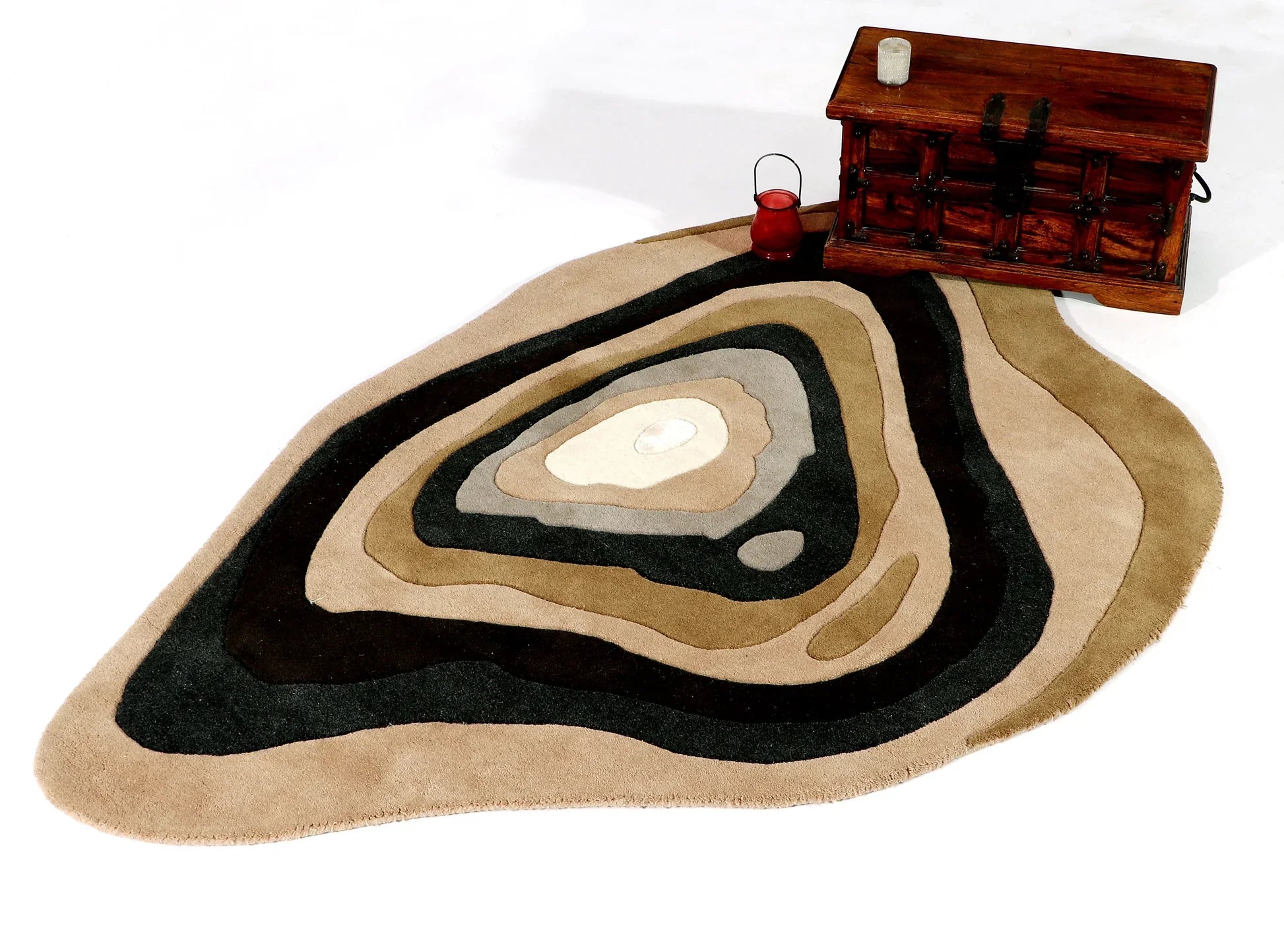 Agate Layer Organic Shape Irregular Rug