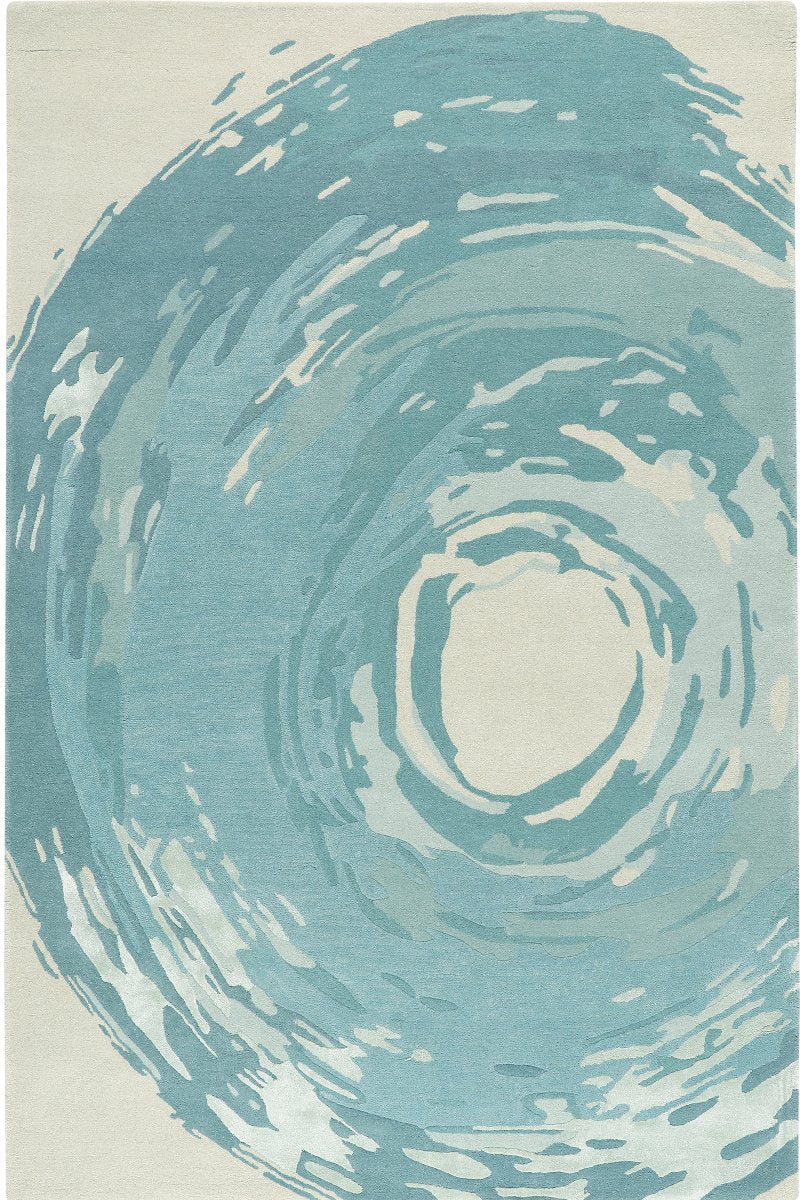 Ocean Swirl Contemporary Area Rug
