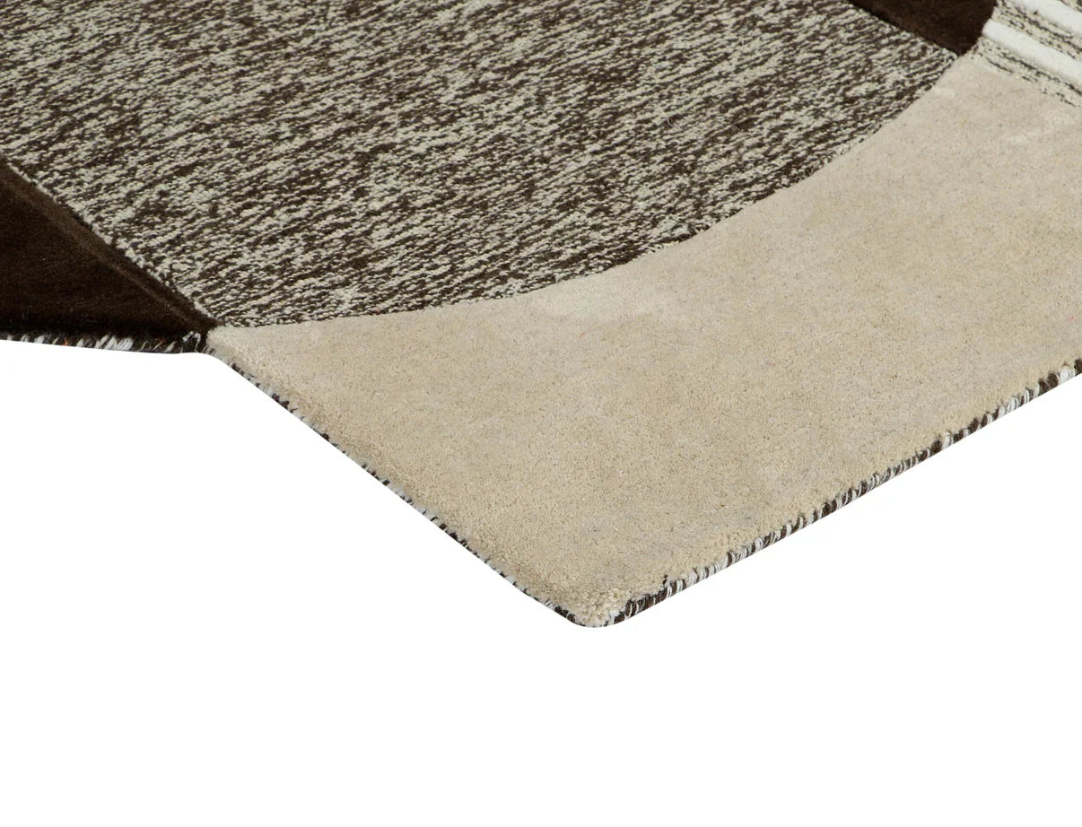 Beige Neutra Orb Plush Comfort Irregular Rug
