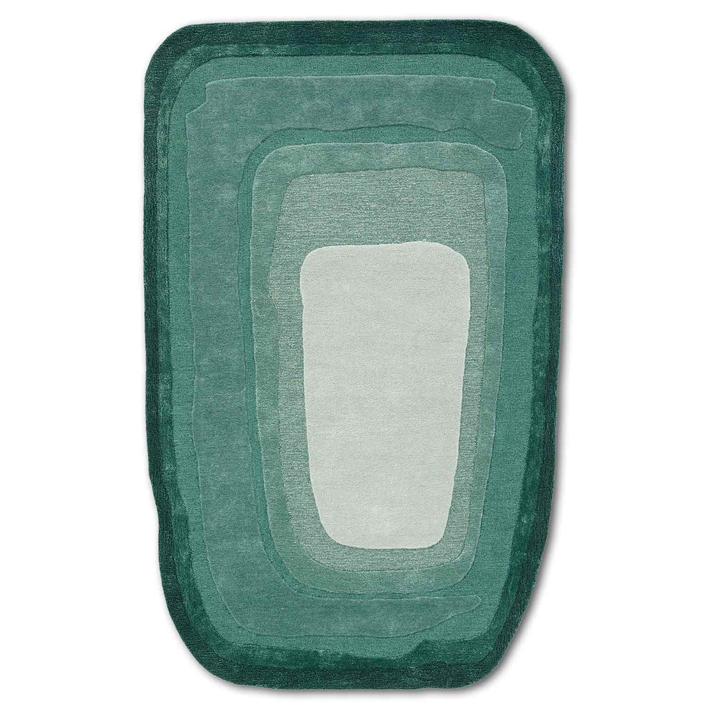 Emerald Layered Texture Rug