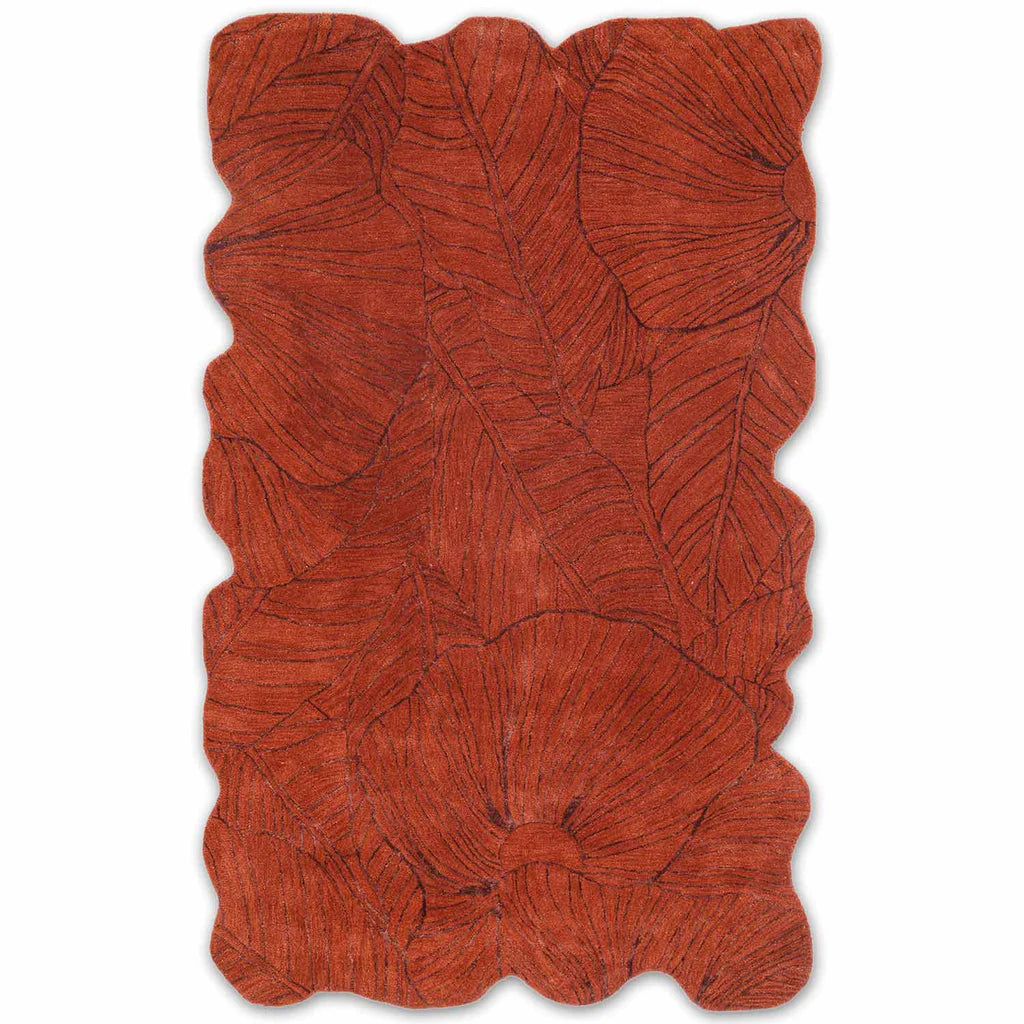 Terracotta Organic Vein Designer Rug