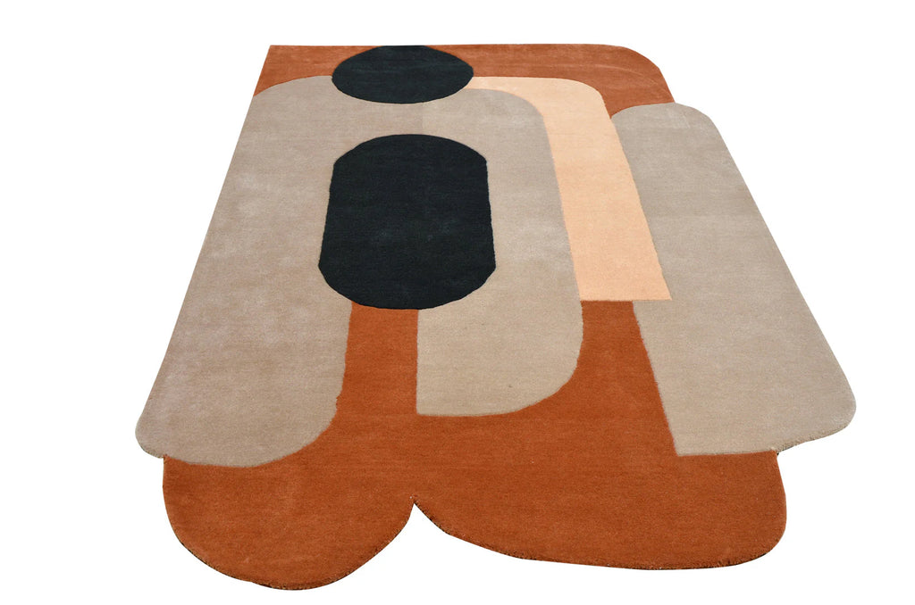 Terracotta Arch Form Abstract Rug
